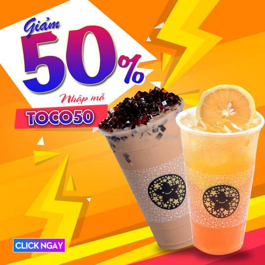 Tocotoco giảm 50% khi đặt tại Lala Food Delivery