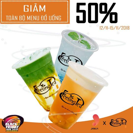Feeling tea giảm 50% toàn bộ menu đồ uống