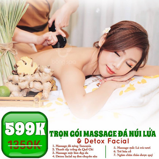 Bông Spa combo Massage và thải độc chỉ 599k