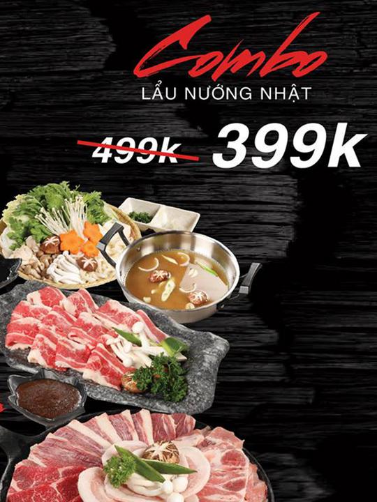 Tasaki BBQ combo lẩu nướng chỉ 399k