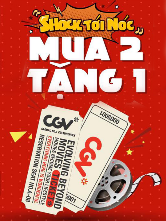 CGV tặng 1 vé 2D khi mua 2 vé xem phim bất kì