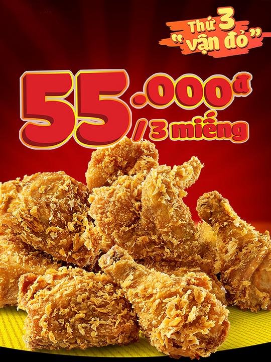 KFC combo 3 miếng gà chỉ 55k vào thứ 3 - Shopiness ( https://shopiness.vn › khuyen-mai ) 