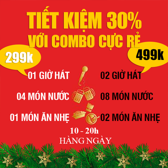 Karaoke Nnice ưu đãi combo chỉ từ 299k