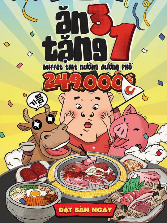 K-pub đi 4 tặng 1 khi đặt bàn online