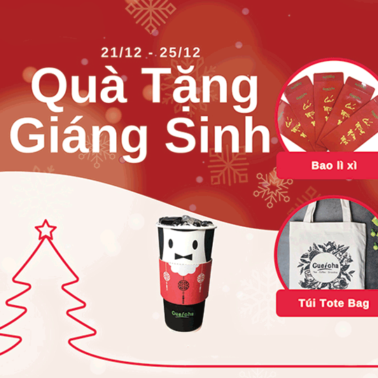 Trà sữa CueiCha quà tặng giáng sinh hấp dẫn