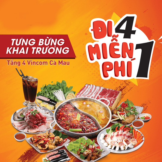 Hotpot Story đi 4 tặng 1 mừng khai trương tại Cà Mau