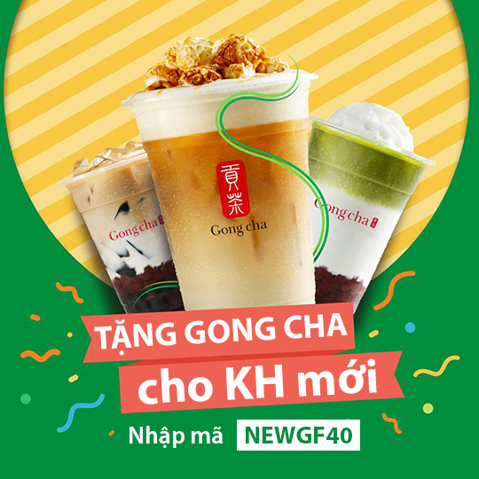 GrabFood tặng trà sữa Gong Cha cho KH mới