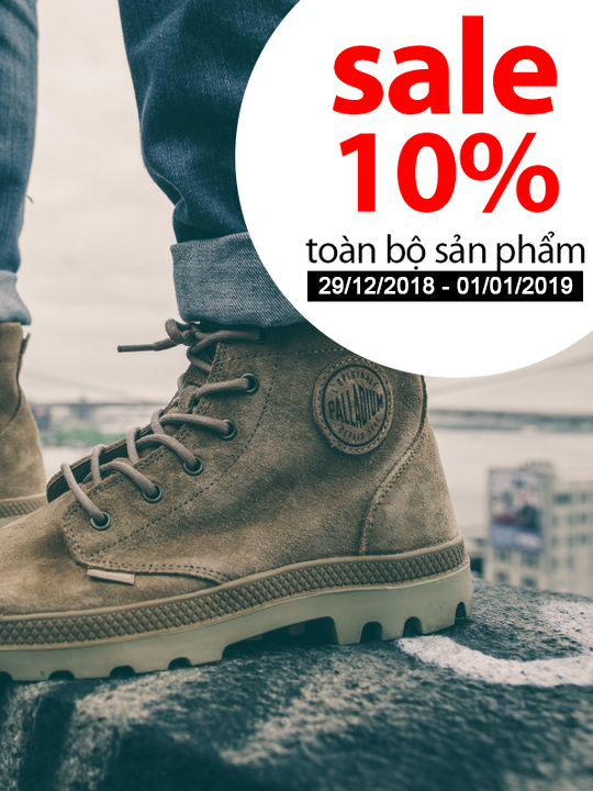 Palladium Vietnam ưu đãi 10% toàn bộ sản phẩm
