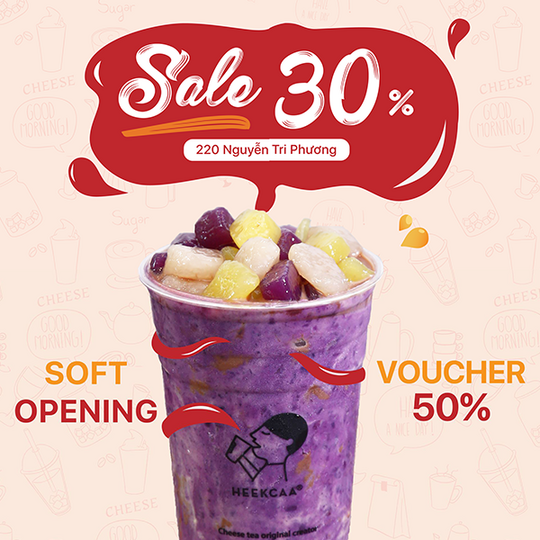 Giảm 30% toàn menu , tặng voucher 50%