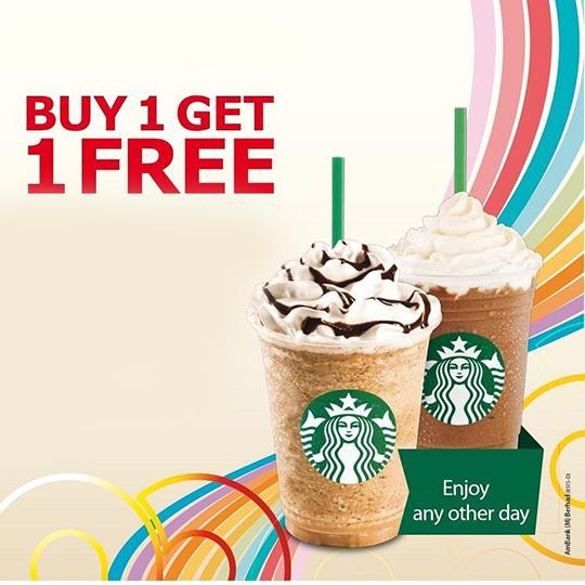 Starbucks Vietnam mua 1 tặng 1 khi check-in tại cửa hàng mới