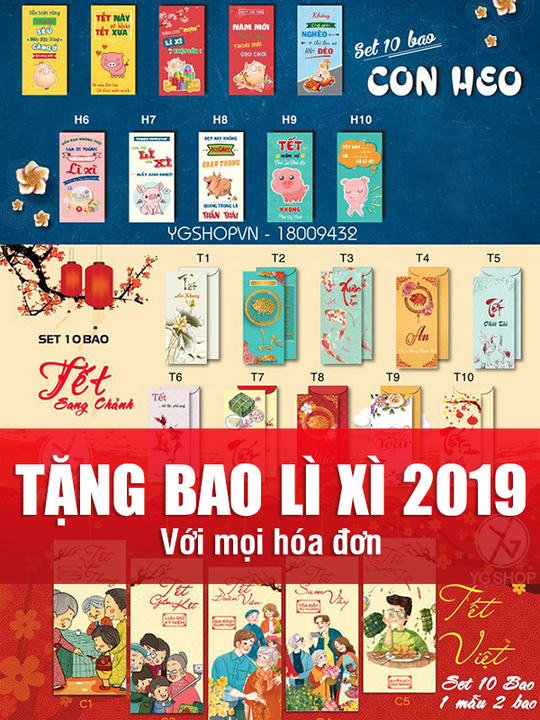 YG Shop tặng bao lì xì với mọi hóa đơn