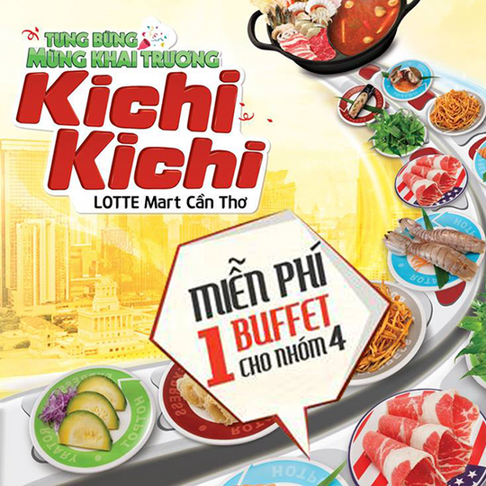 Kichi Kichi đi 4 tặng 1 tại Lotte Mart Cần Thơ