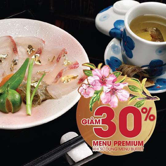 Isushi giảm 30% cho món trong Menu Premium 