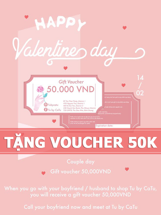 Tu by CATU tặng voucher 50k với mỗi hóa đơn