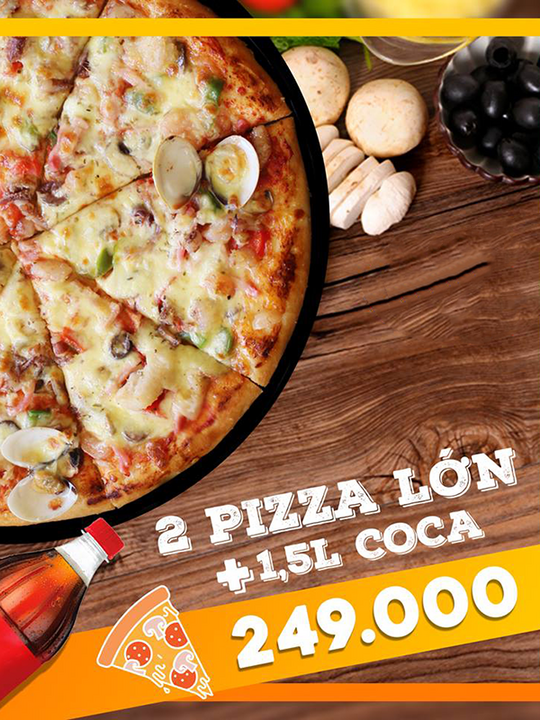 AlFresco ưu đãi combo Pizza và Coca chỉ 249k 