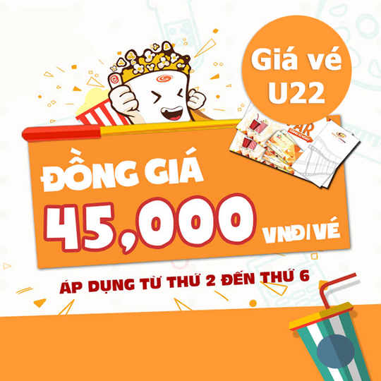 Galaxy Cinema đồng giá 45k/vé 2D cho khách hàng U22