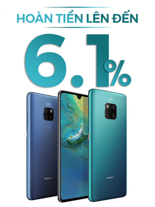 Huawei hoàn tiền lên đến 6.1%