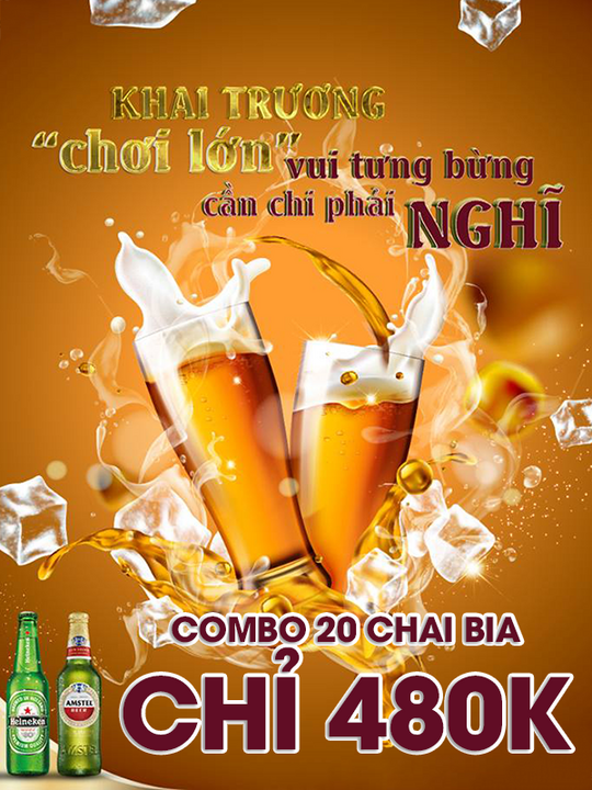Vuvuzela Beer Club ưu đãi combo 20 chai bia 480k tại ĐN