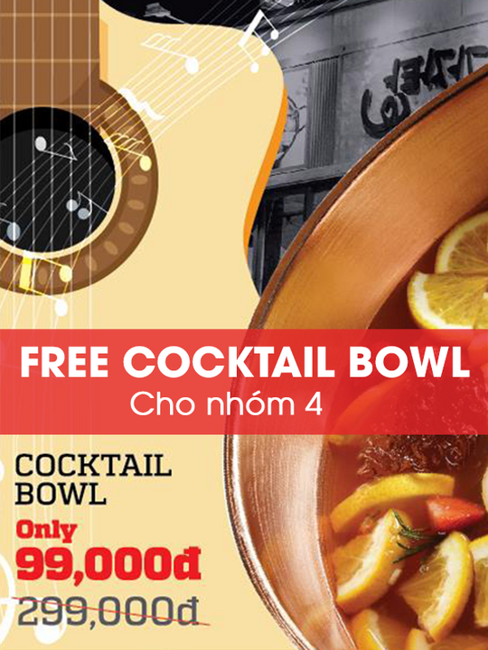 K-pub tặng Cocktail bowl cho nhóm 4 tại miền Nam