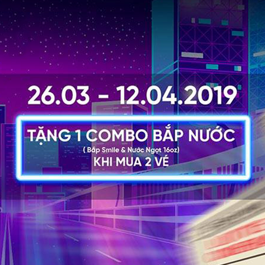 Lotte Cinema tặng combo bắp nước khi mua 02 vé