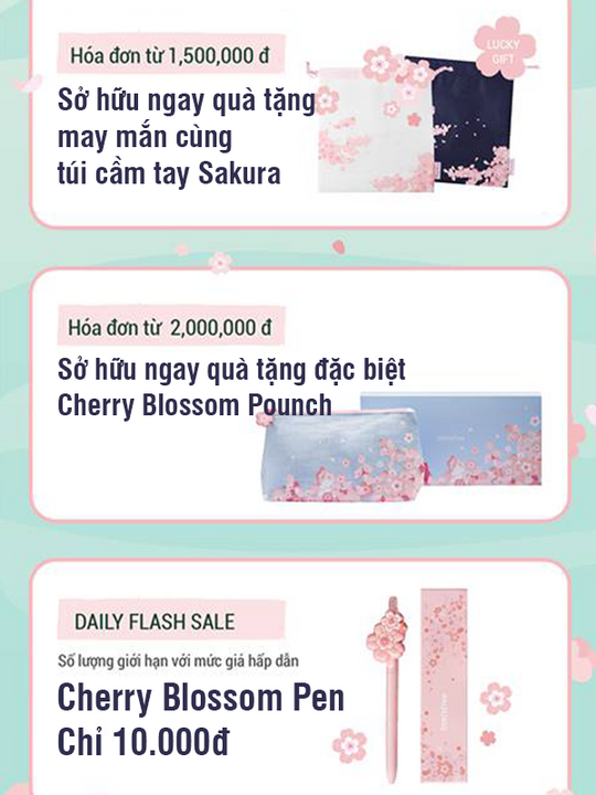 Innisfree ưu đãi quà tặng KH thành viên