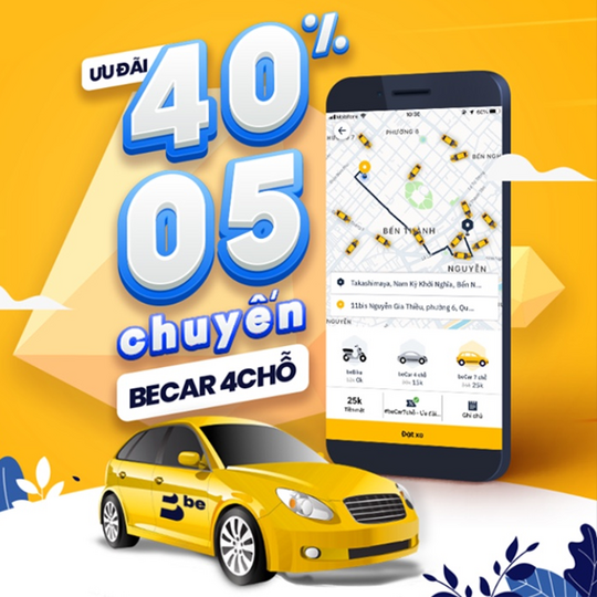 be giảm 40% cho KH lần đầu tải App