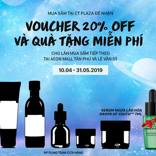 The Body Shop tặng voucher 20%
