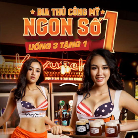Vuvuzela Beer Club uống 3 tặng 1 tại Hà Nội