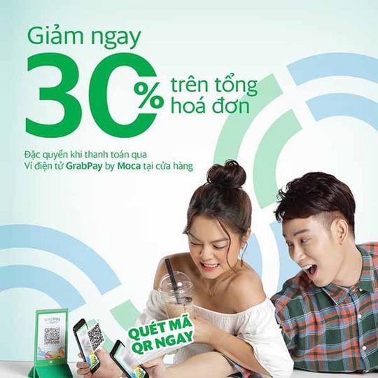 Grab ưu đãi 30% khi thanh toán GrabPay by Moca