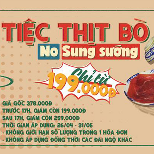 Bò - Lế - Rồ ưu đãi combo tiệc chỉ từ 199k