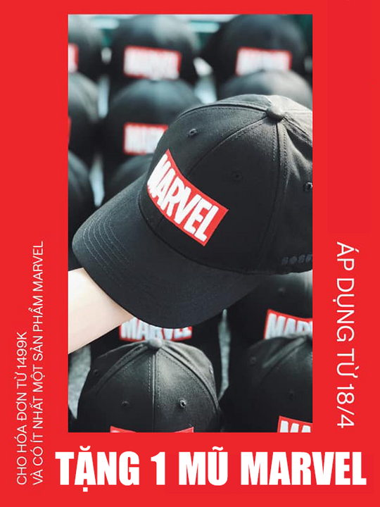 Bò Sữa - Boo tặng mũ Marvel với hóa đơn từ 1499k
