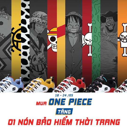 Supersports tặng nón bảo hiểm khu mua BST One Piece