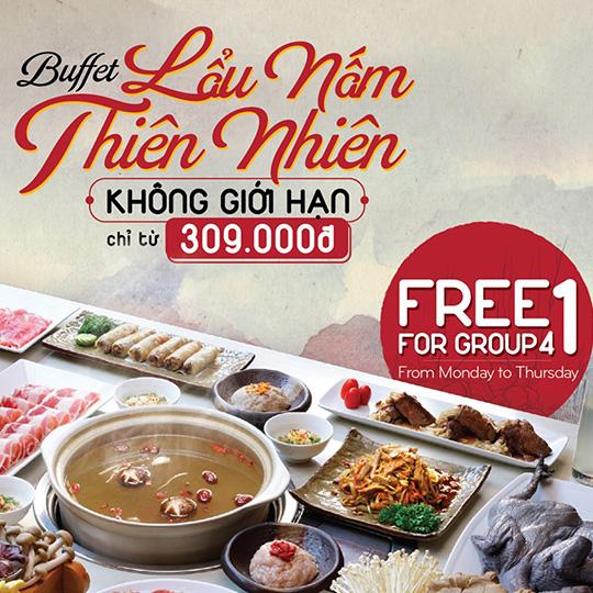 Lẩu Nấm Ashima đi 4 tặng 1 tại chi nhánh Thảo Điền 