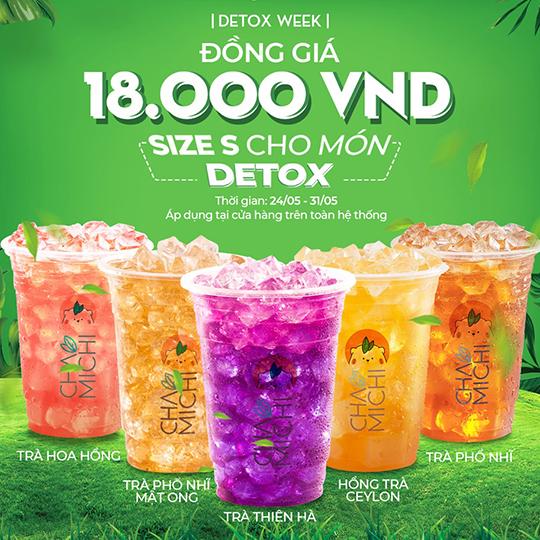 Chamichi đồng giá 18k trà Detox size S