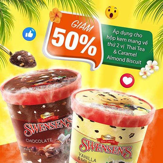 Swensen's VN ưu đãi 50% hộp kem thứ 2 mang về