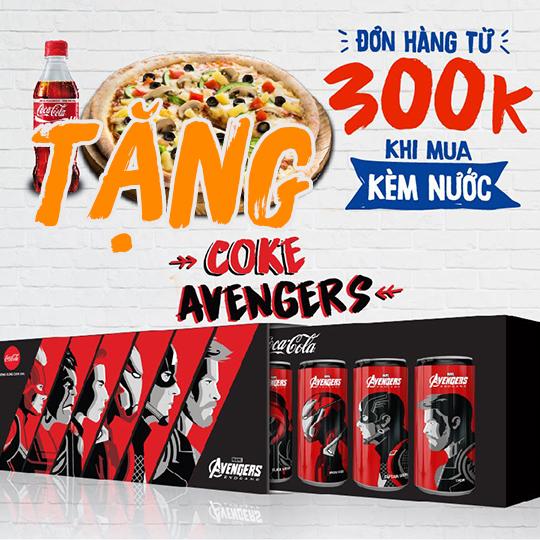 Domino tặng hộp quà Coca Avenger với HĐ từ 300k