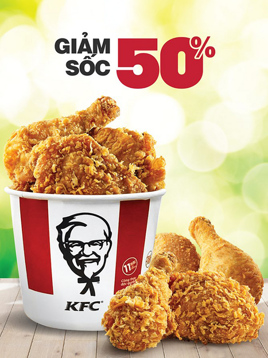 KFC giảm 50% gà rán