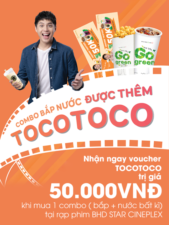 BHD Star Cineplex tặng voucher TocoToco 50k