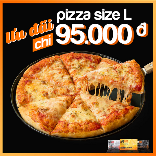 AlFresco pizza size L chỉ 95k khung giờ vàng
