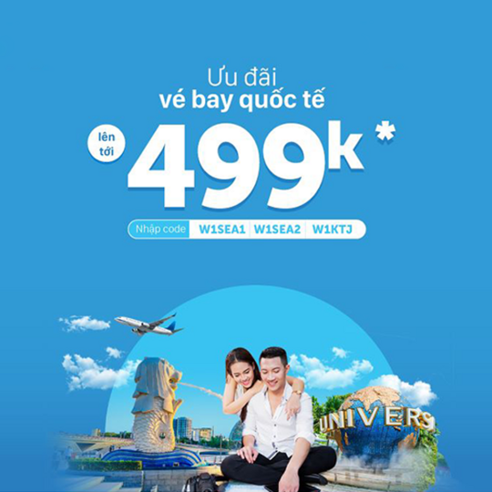 Traveloka giảm đến 499k khi đặt vé bay quốc tế