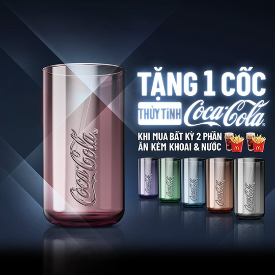 McDonald's tặng ly thủy tinh Coca Cola