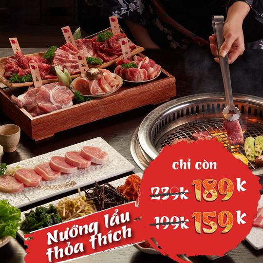 Tasaki BBQ buffet chỉ từ 159k tại Hà Nội