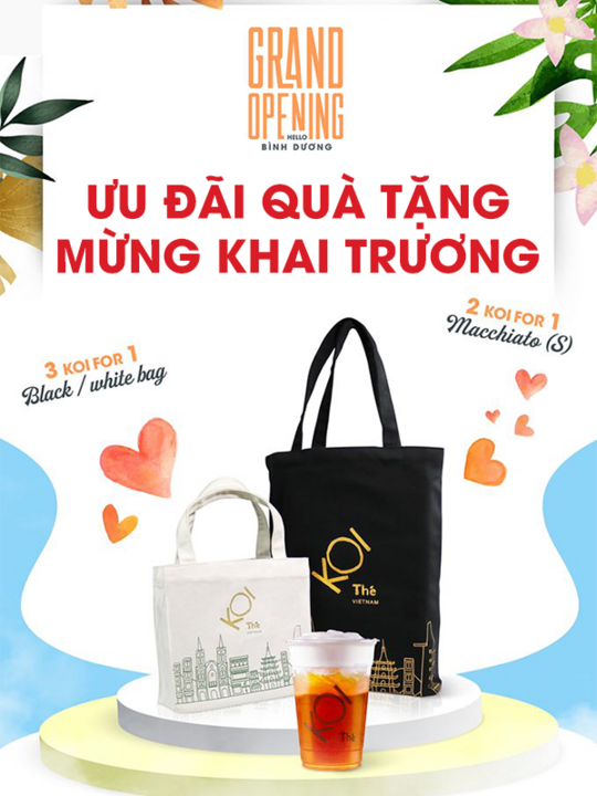 Koi Cafe ưu đãi quà tặng mừng khai trương