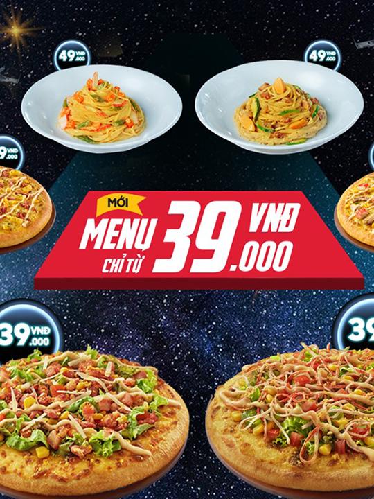 Pizza Hut ưu đãi menu từ 39k