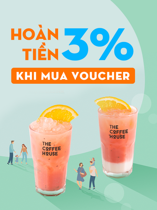 The Coffee House hoàn tiền 3% khi mua voucher tại Shopiness