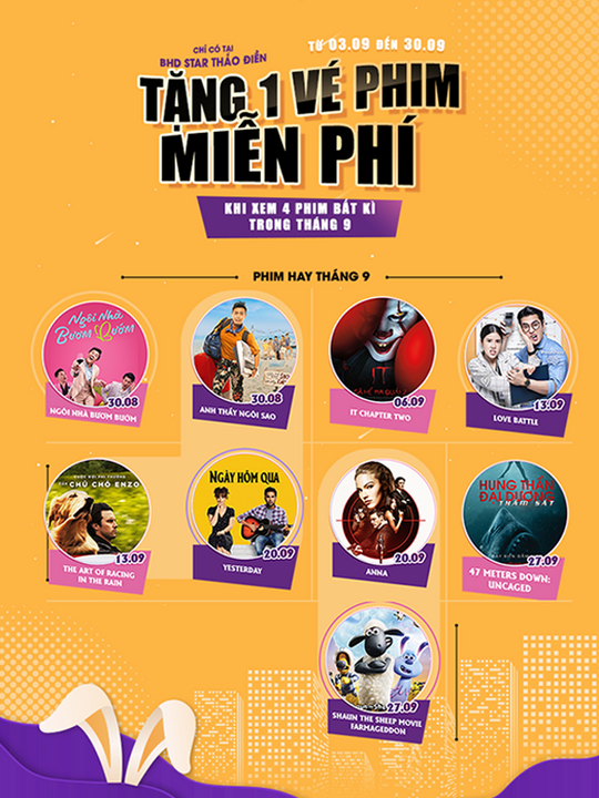 BHD Star Cineplex tặng vé xem phim miễn phí