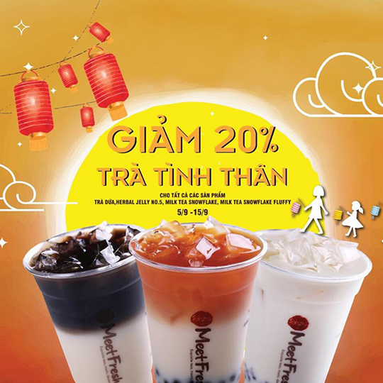 Meet fresh giảm 20 trà tình thân