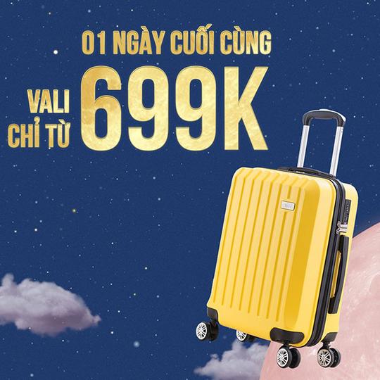 MIA ưu đãi vali chỉ từ 699k và mua 1 tặng 1