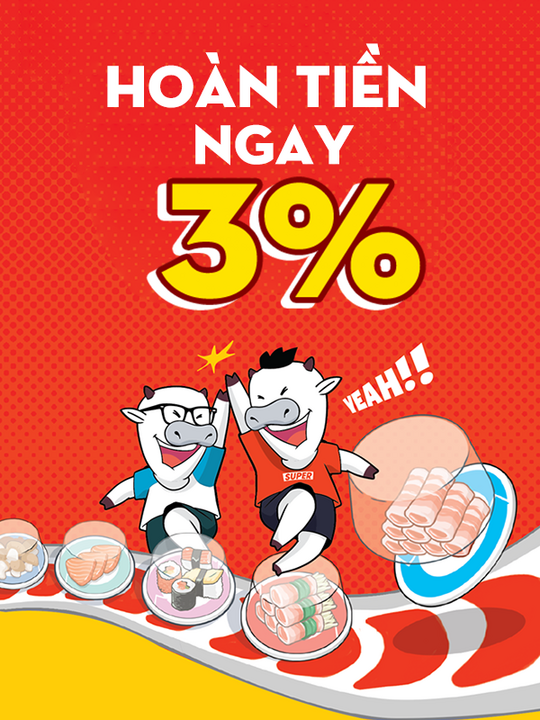 Kichi Kichi hoàn tiền 3% khi mua voucher tại Shopiness