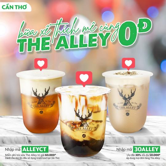 GrabFood trà sữa The Alley giá từ 0đ tại Cần Thơ
